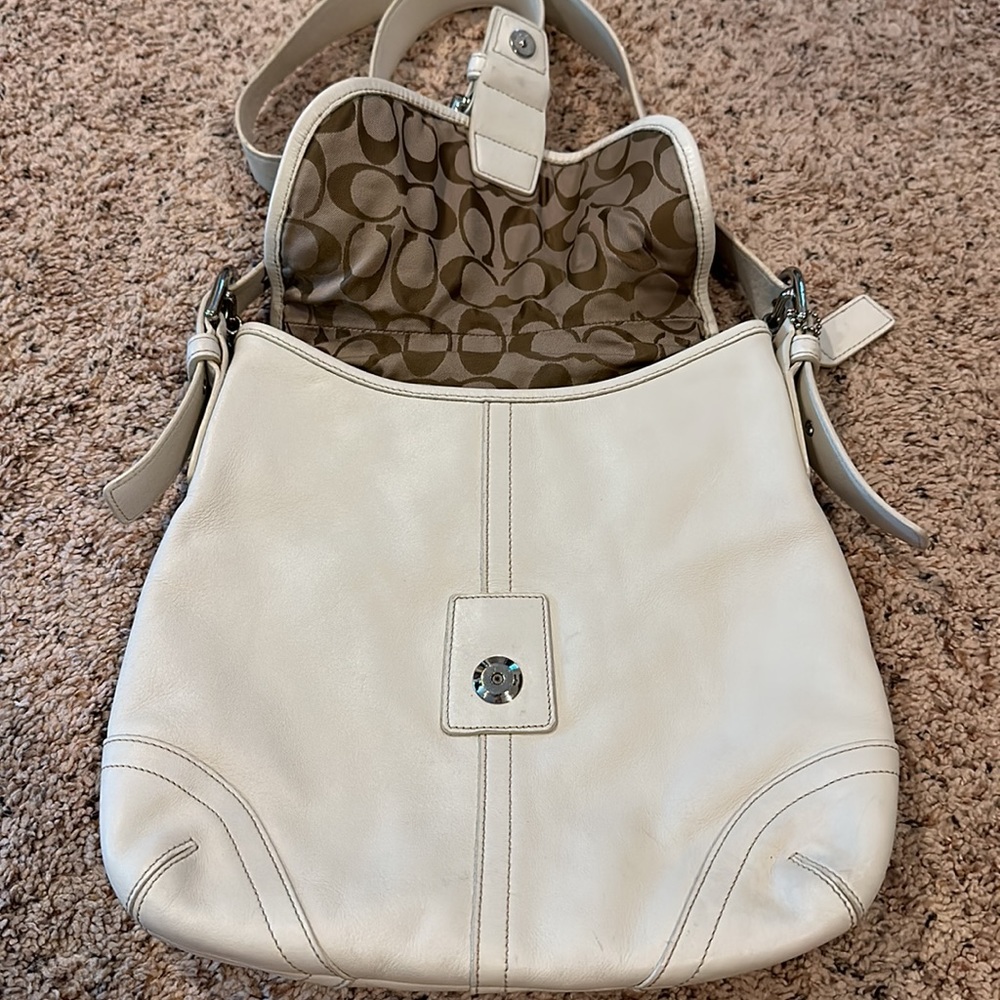 Coach Crossbody Bag OffWhite, Genuine Leather Gem